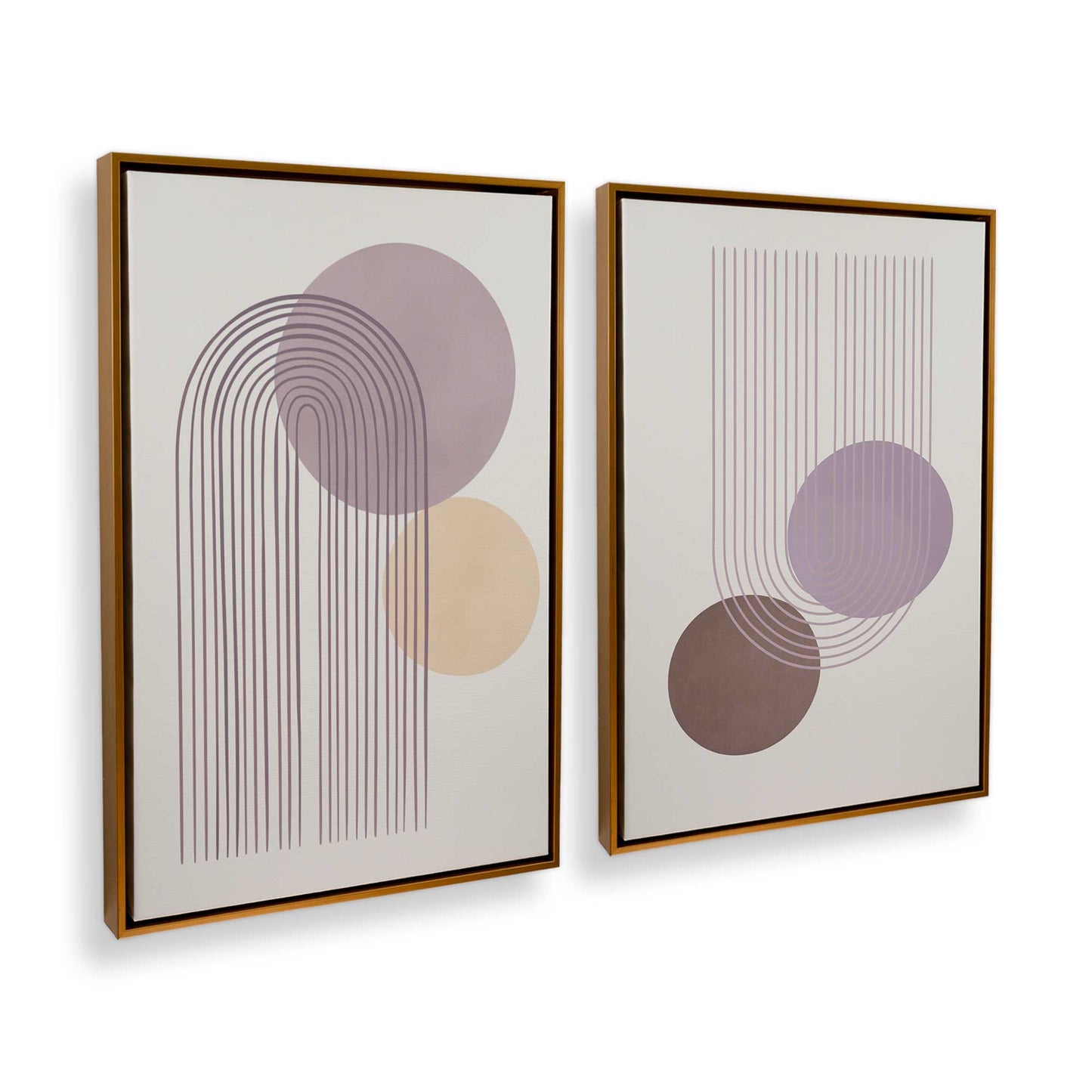[Color:Polished Gold], Picture of art in a Polished Gold frame at an angle