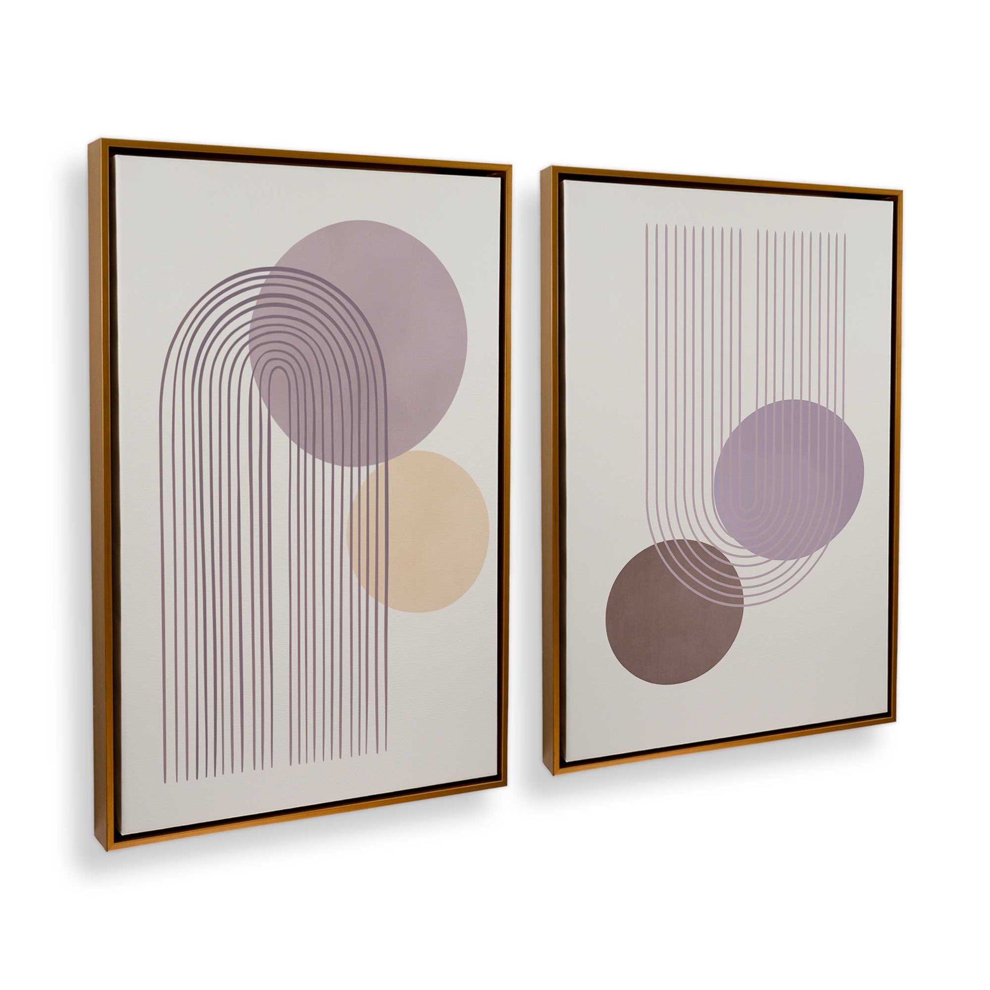 [Color:Polished Gold], Picture of art in a Polished Gold frame at an angle
