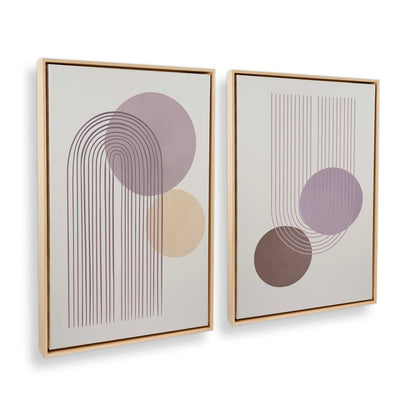 [Color:American Maple], Picture of art in a American Maple frame at an angle