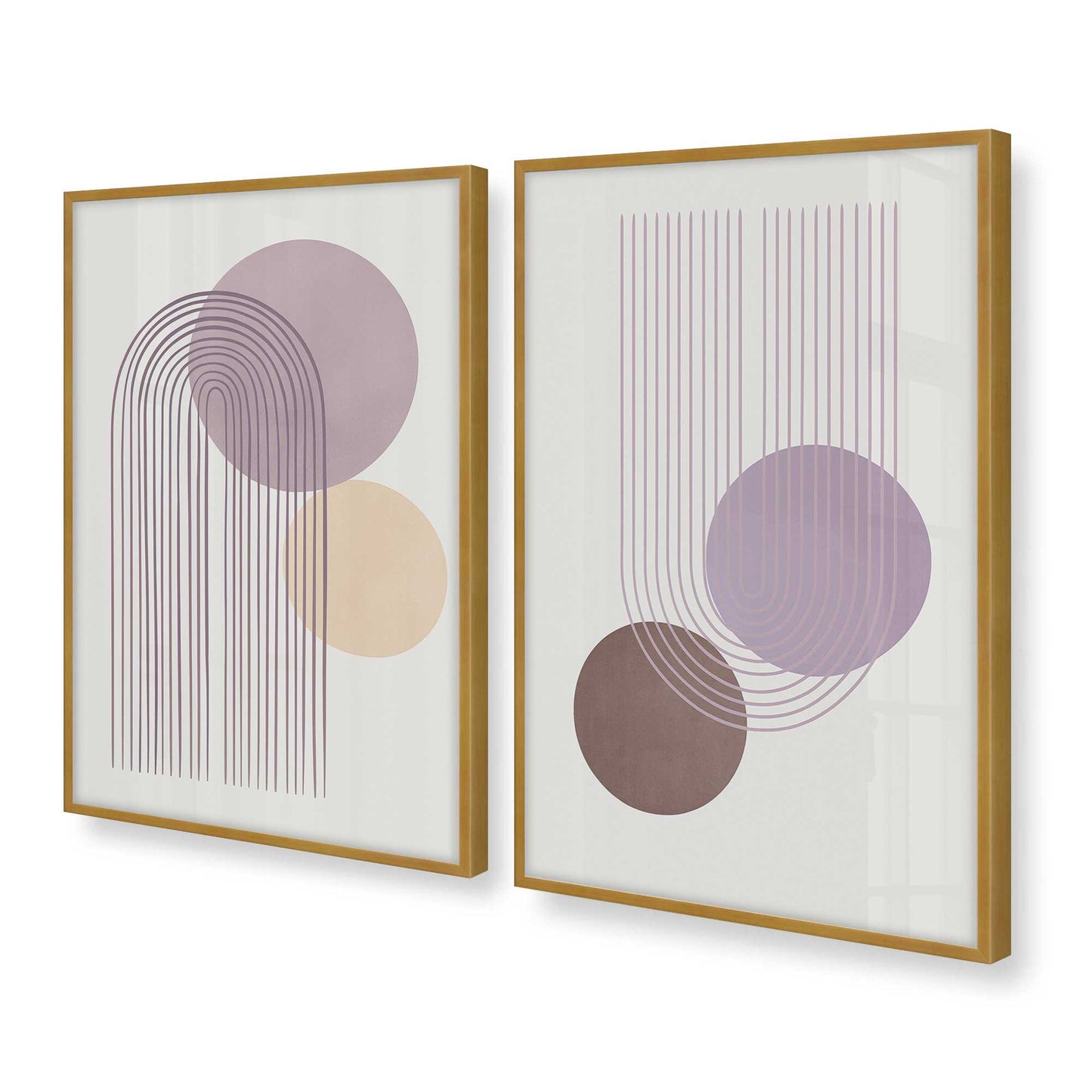 [Color:Polished Gold], Picture of art in a Polished Gold frame at an angle