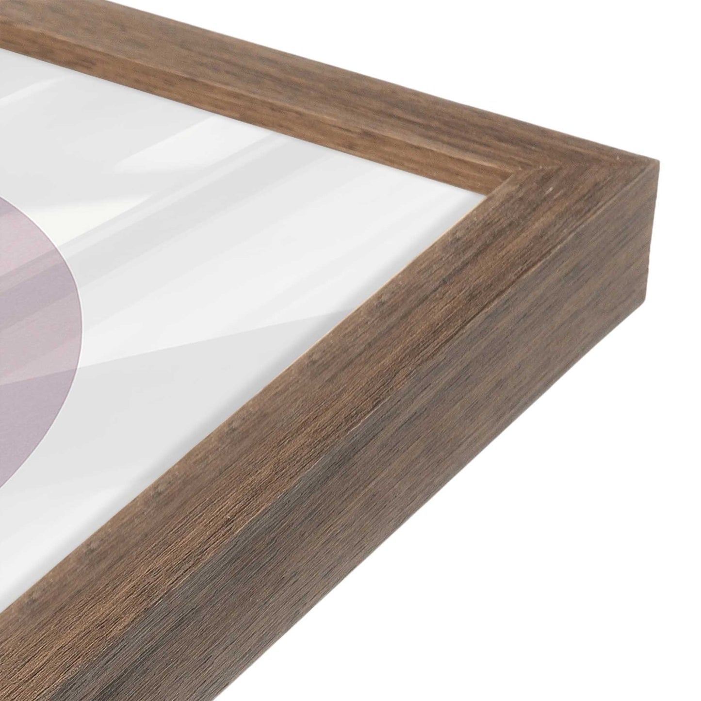 [Color:Walnut], Picture of art in a Walnut frame of the corner