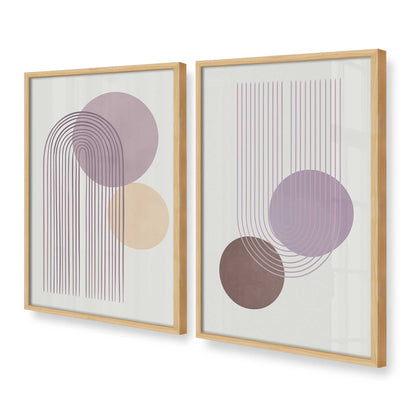 [Color:American Maple], Picture of art in a American Maple frame at an angle