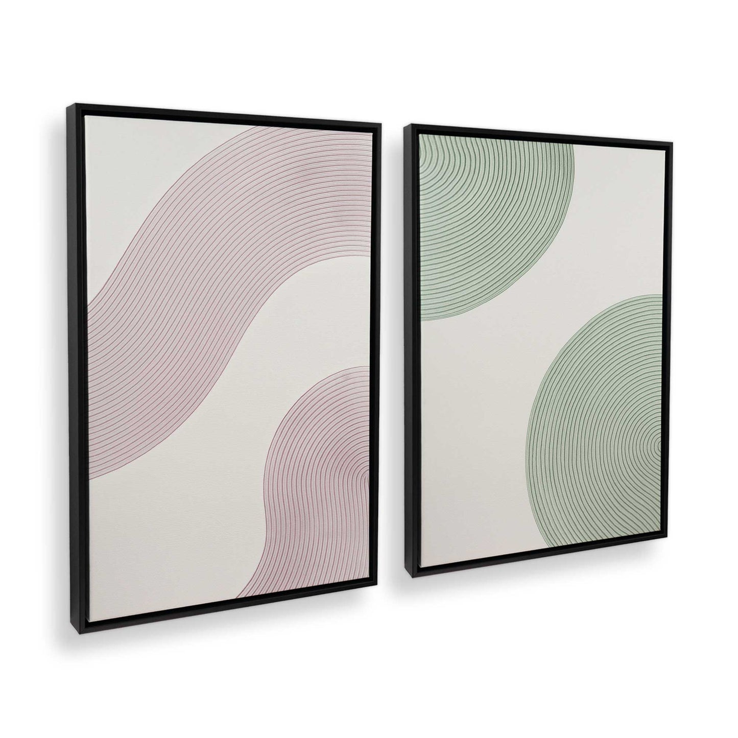 [Color:Satin Black], Picture of art in a Satin Black frame at an angle