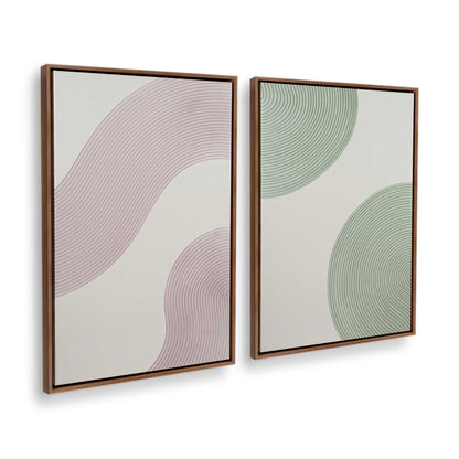 [Color:Walnut], Picture of art in a Walnut frame at an angle
