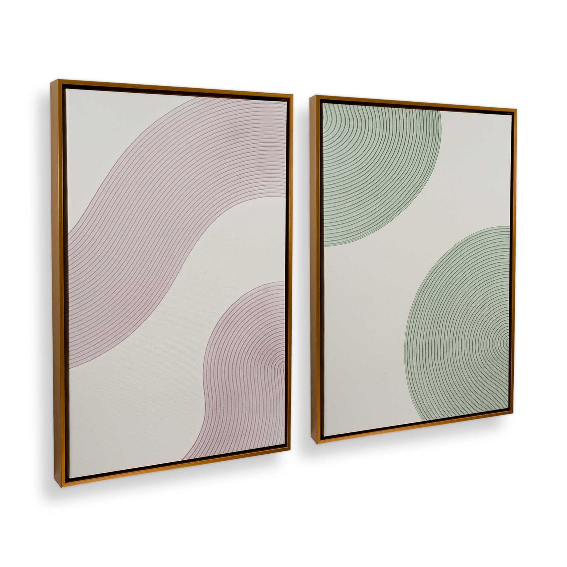[Color:Polished Gold], Picture of art in a Polished Gold frame at an angle