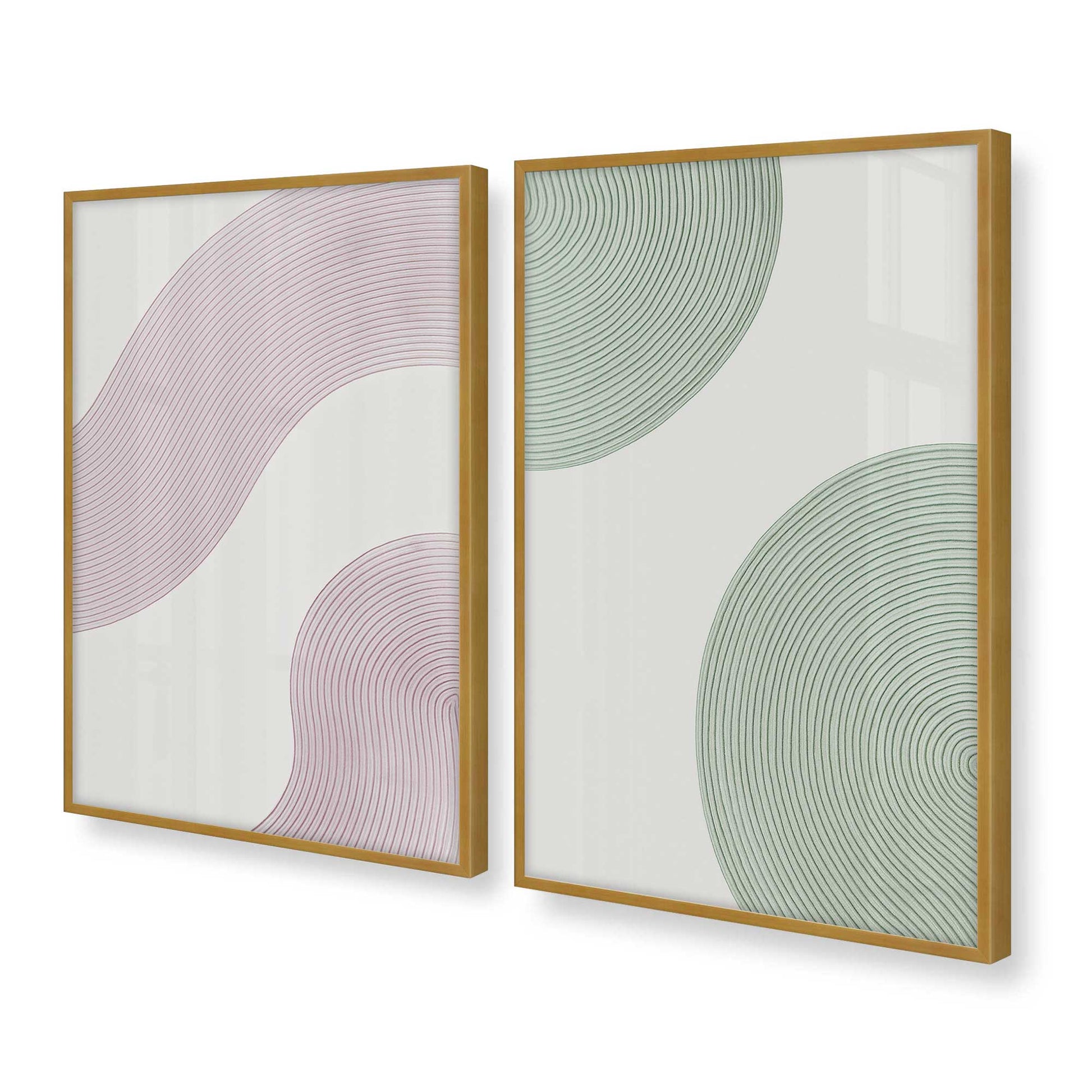 [Color:Polished Gold], Picture of art in a Polished Gold frame at an angle