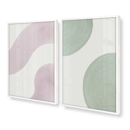 [Color:Opaque White], Picture of art in a Opaque White frame at an angle