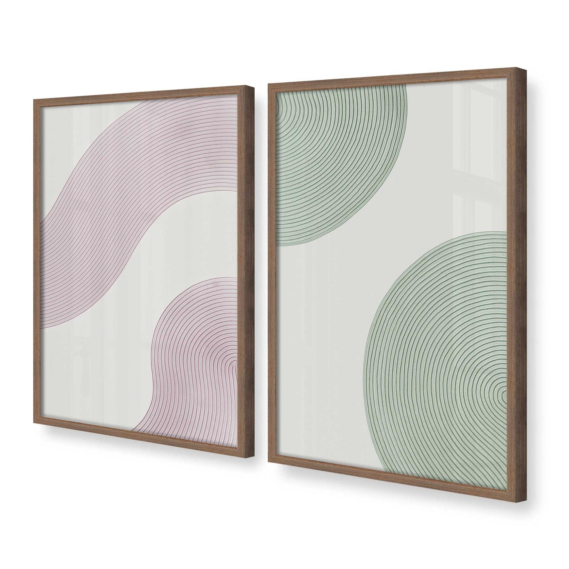 [Color:Walnut], Picture of art in a Walnut frame at an angle