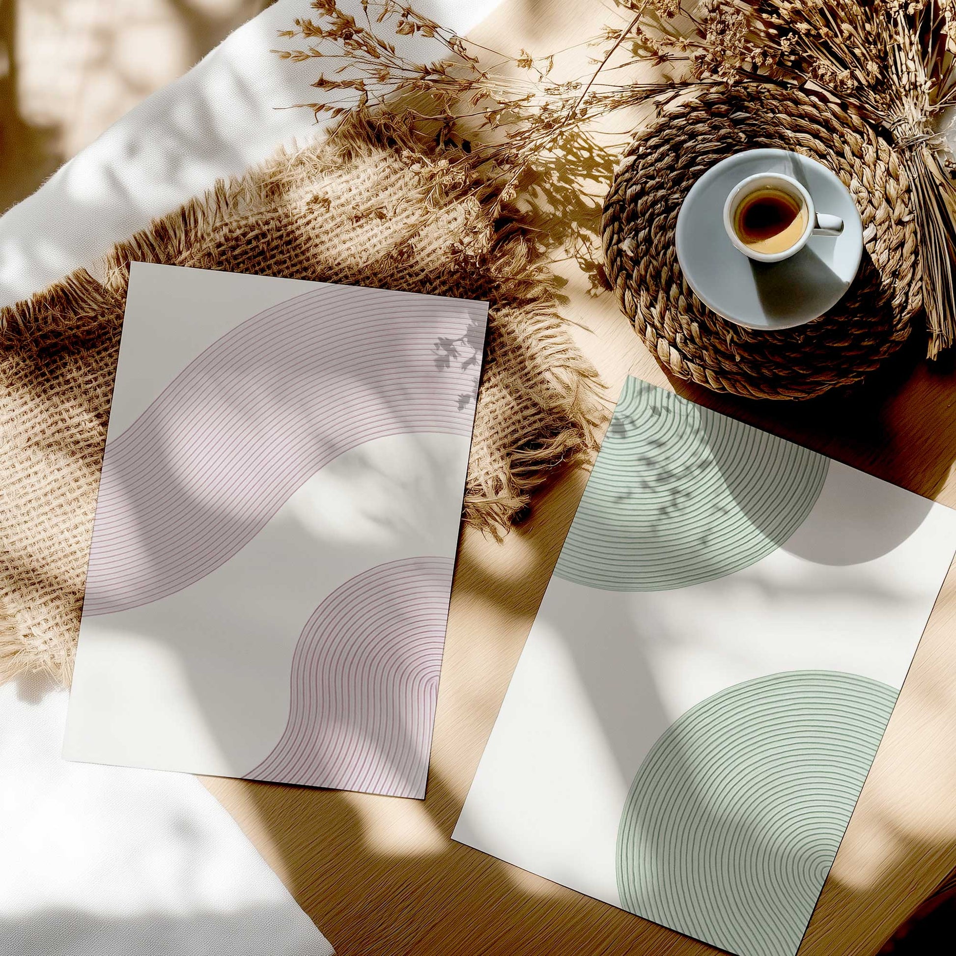 [color:Rolled Print], Picture in a room
