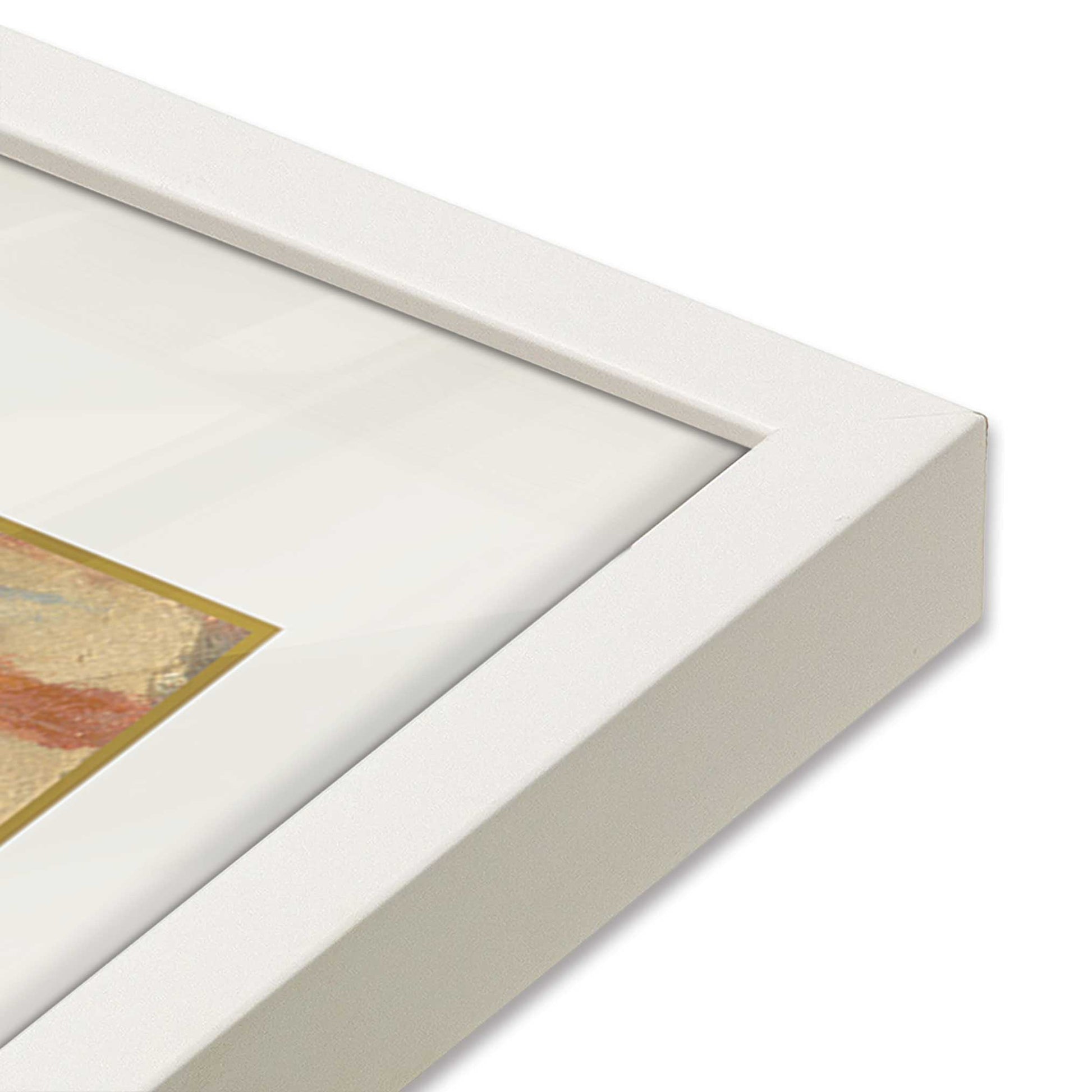 [Color:Opaque White], Picture of art in a Opaque White frame at an angle