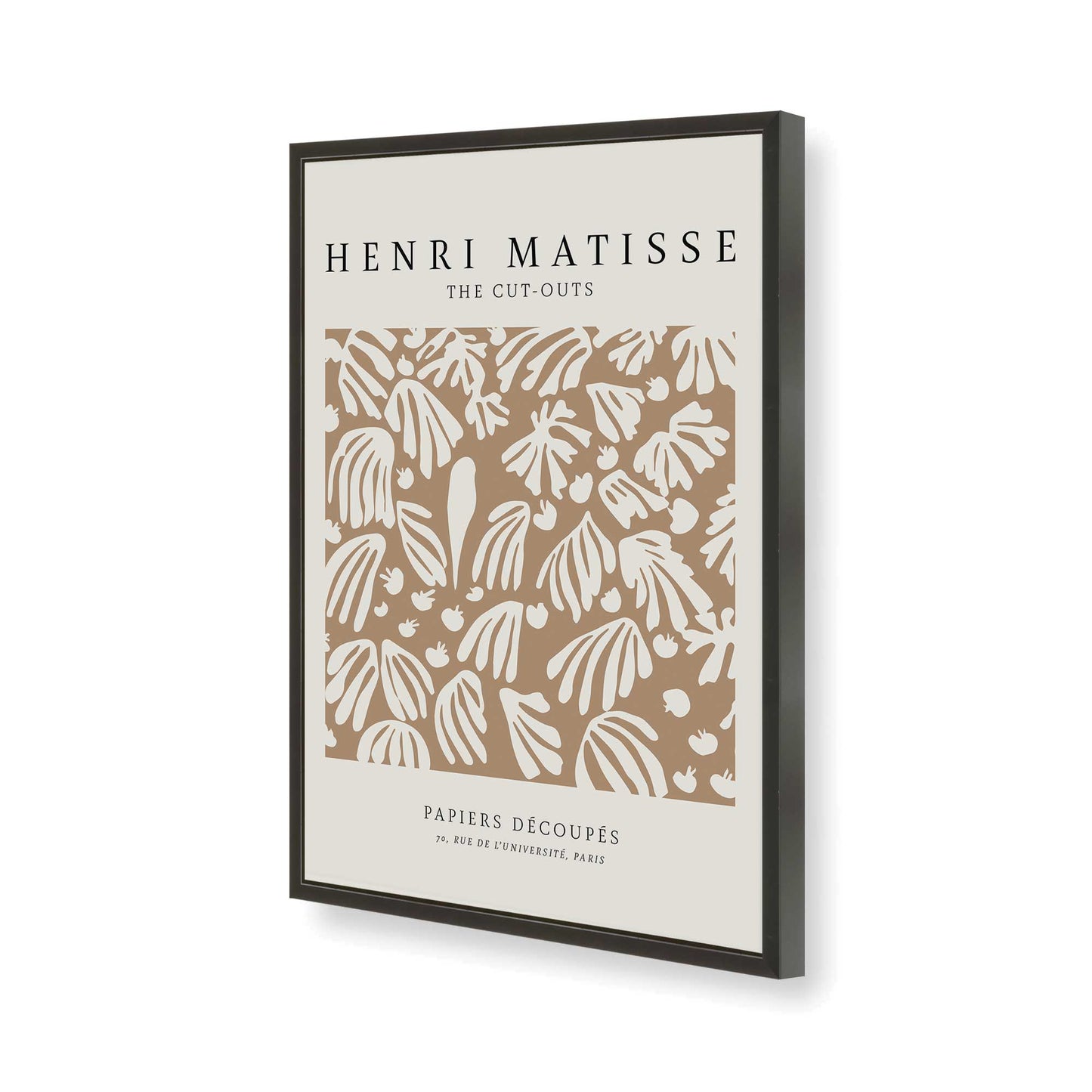 [Color:Satin Black], Picture of art in a Satin Black frame of the corner