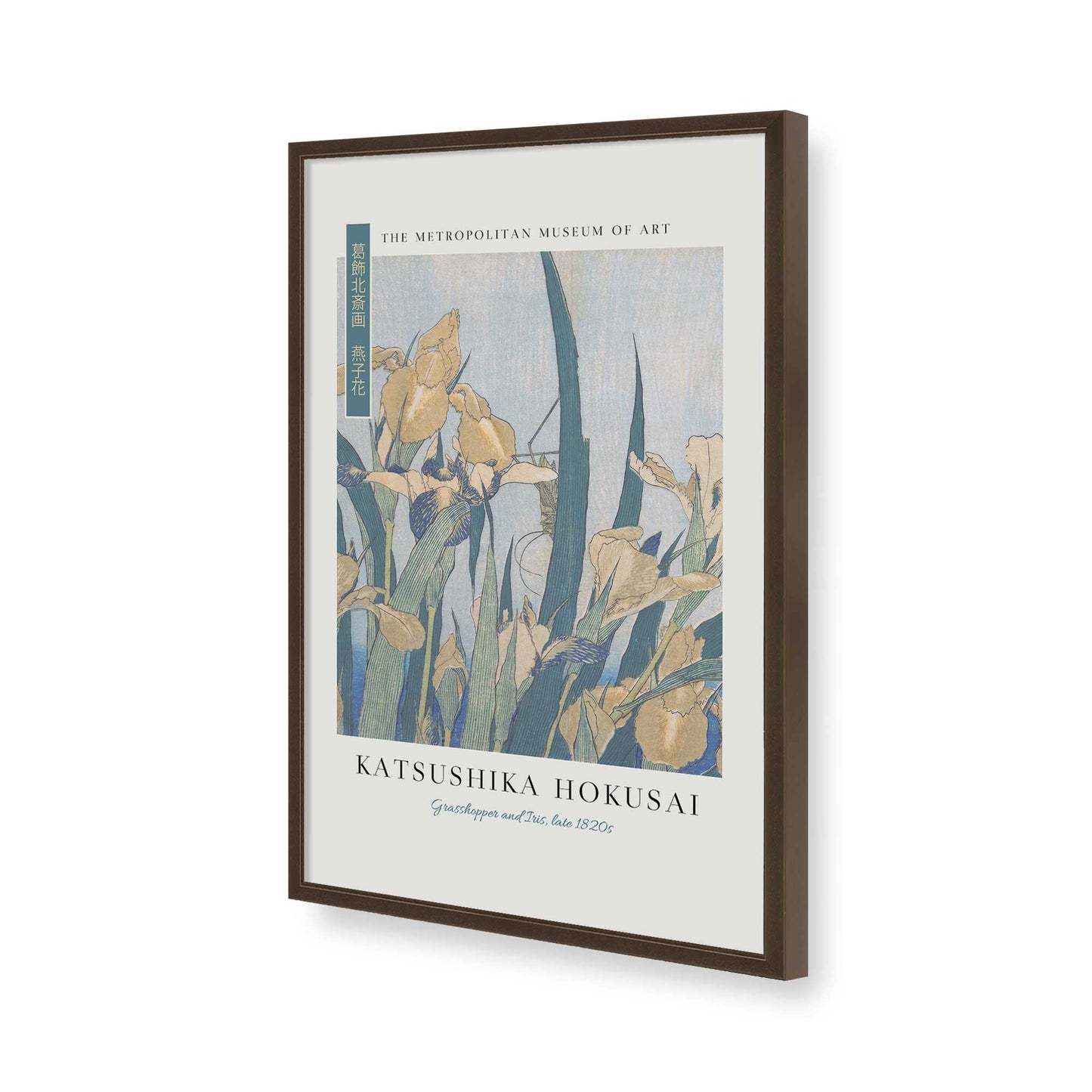 [Color:Brown], Picture of art in a Brown frame of the corner