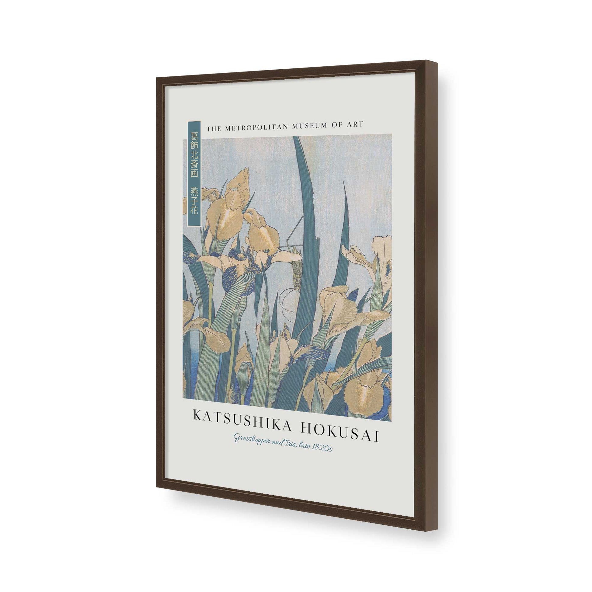 [Color:Brown], Picture of art in a Brown frame of the corner