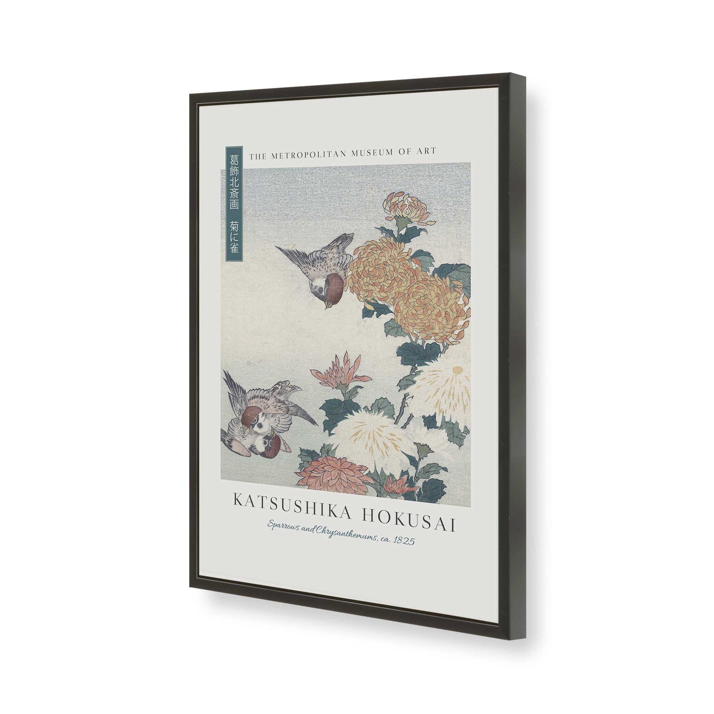 [Color:Satin Black], Picture of art in a Satin Black frame of the corner