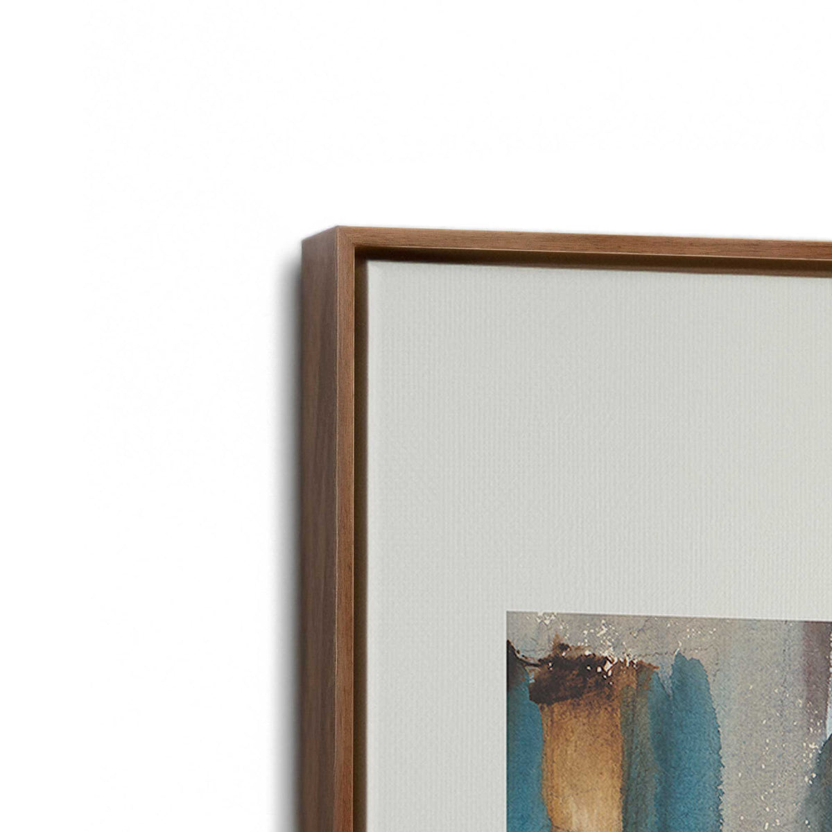 [Color:Walnut], Picture of art in a Walnut frame at an angle