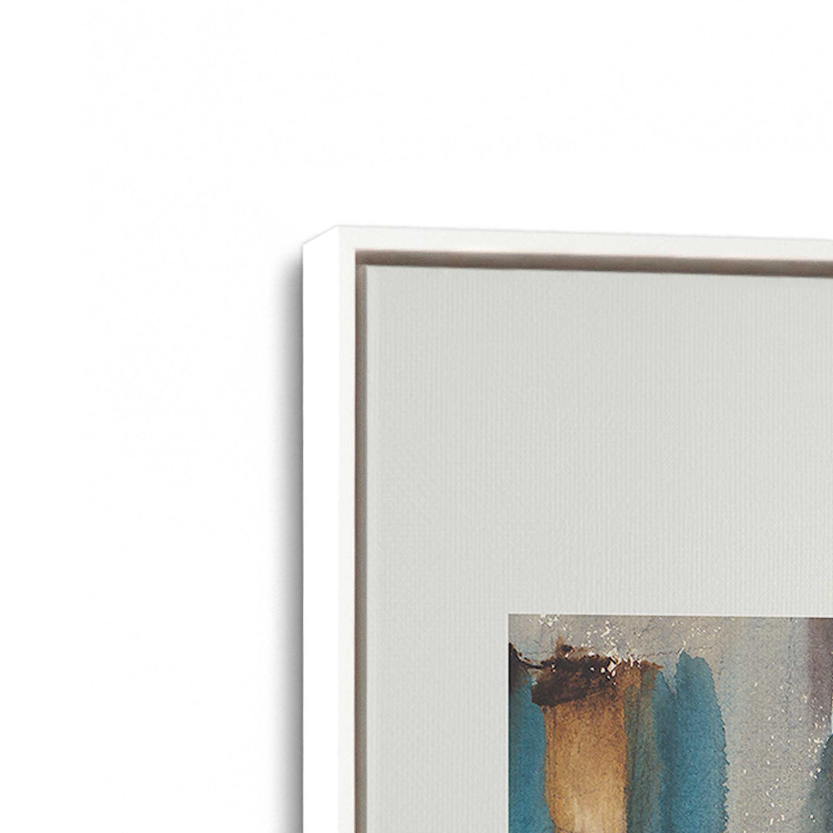 [Color:Opaque White], Picture of art in a White frame at an angle