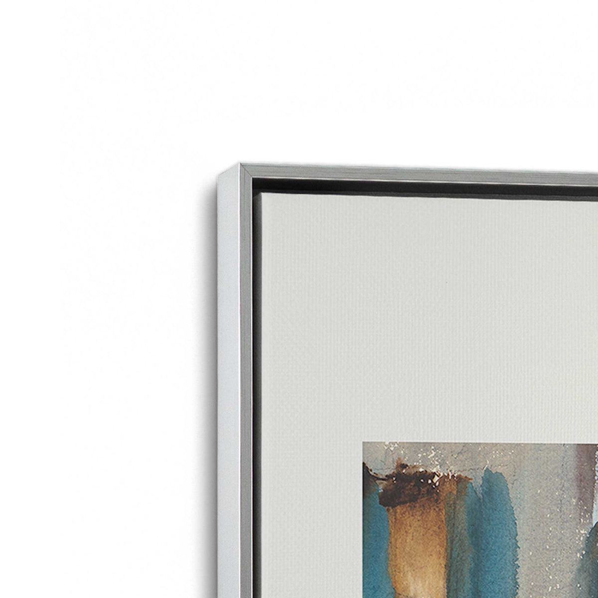 [Color:Polished Chrome], Picture of art in a Polished Chrome frame at an angle