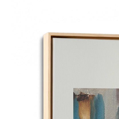 [Color:American Maple], Picture of art in a American Maple frame at an angle