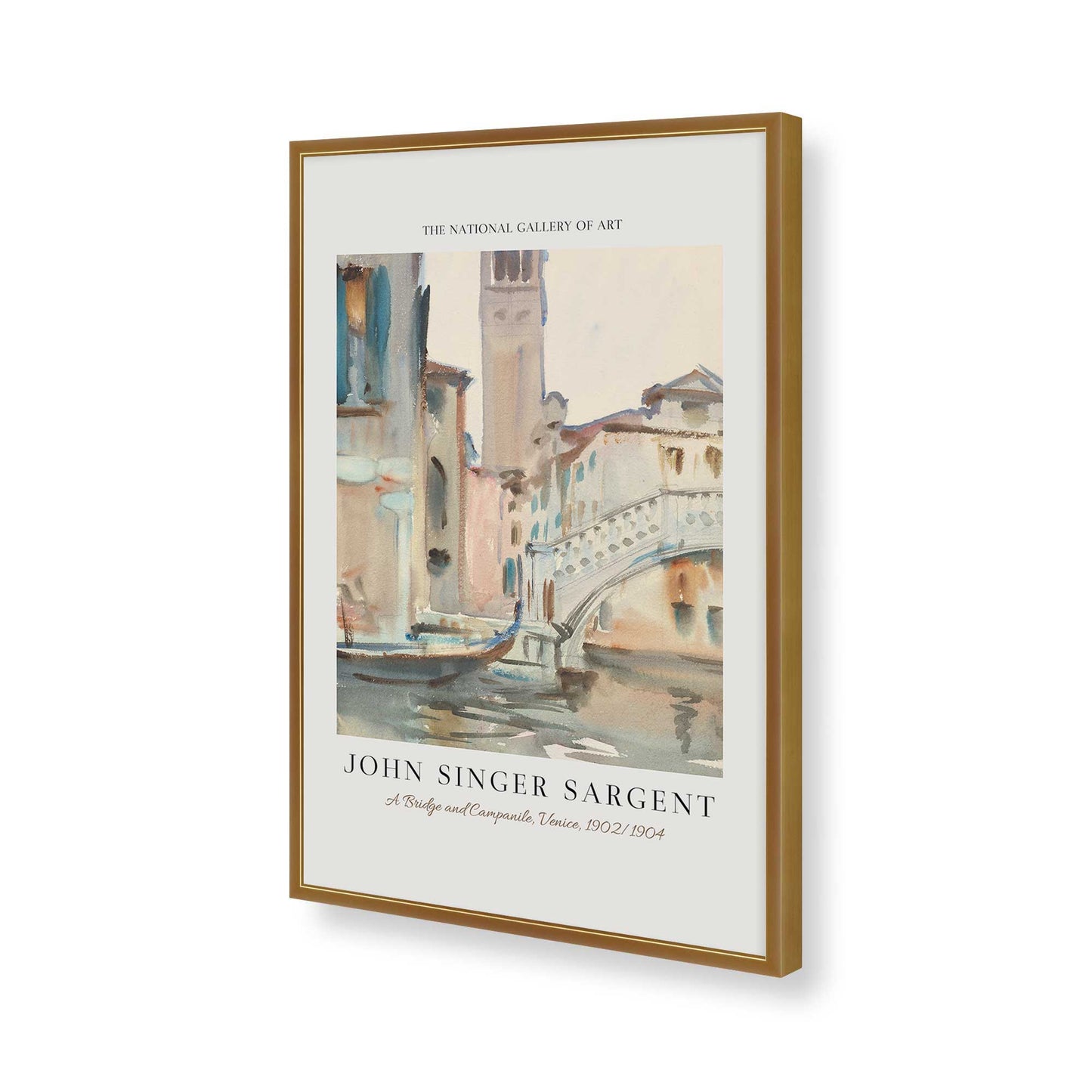 [Color:Polished Gold], Picture of art in a Polished Gold frame of the corner