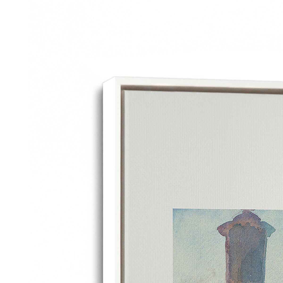 [Color:Opaque White], Picture of art in a White frame at an angle