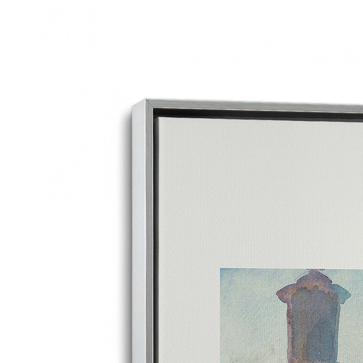 [Color:Polished Chrome], Picture of art in a Polished Chrome frame at an angle