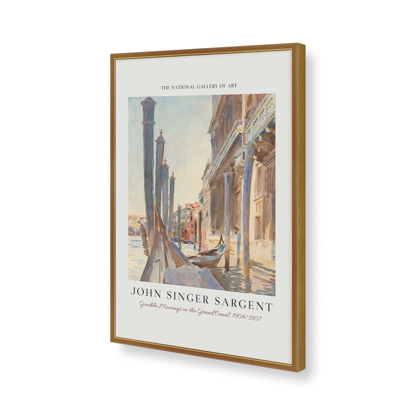 [Color:Polished Gold], Picture of art in a Polished Gold frame of the corner