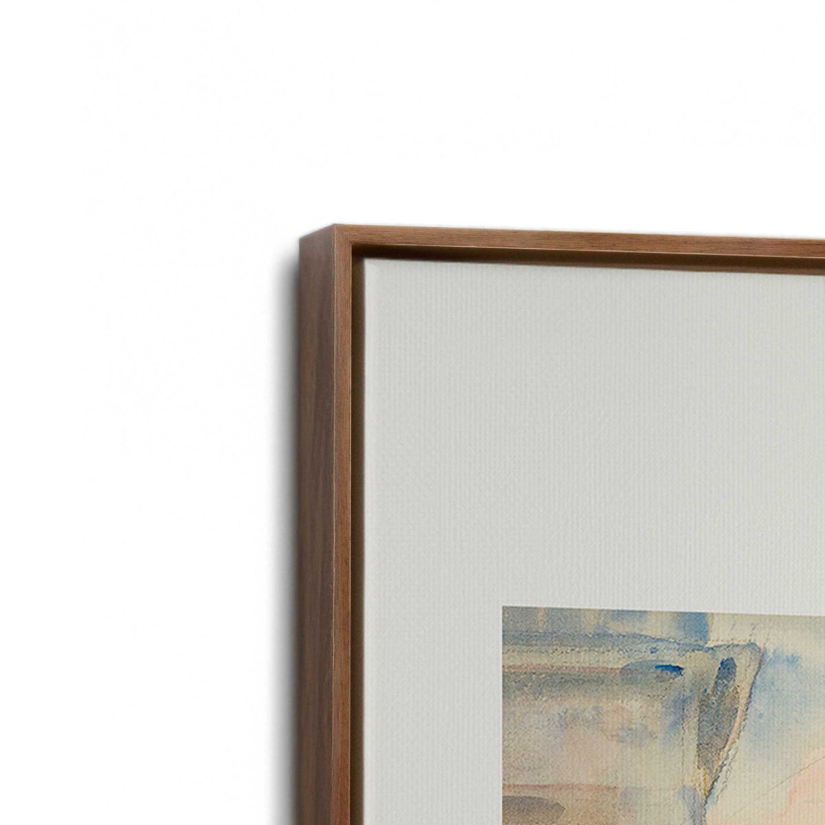 [Color:Walnut], Picture of art in a Walnut frame at an angle