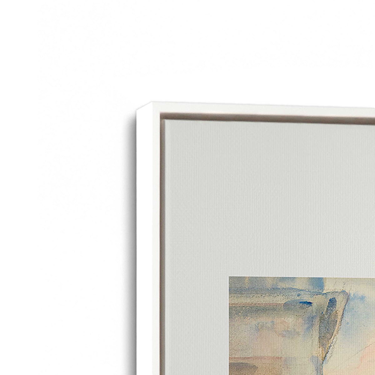[Color:Opaque White], Picture of art in a White frame at an angle