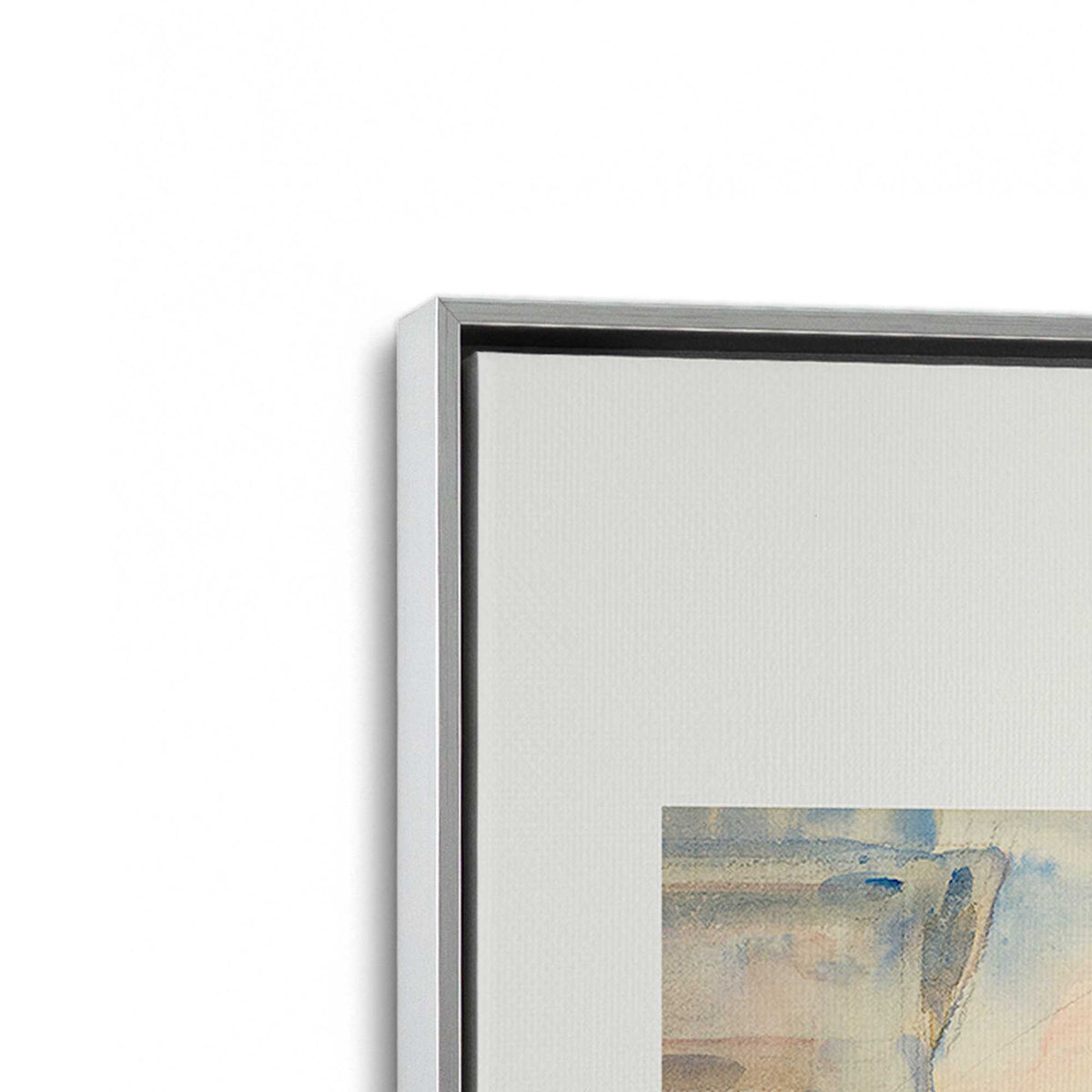 [Color:Polished Chrome], Picture of art in a Polished Chrome frame at an angle