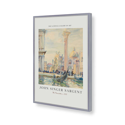 [Color:Polished Chrome], Picture of art in a Polished Chrome frame of the corner
