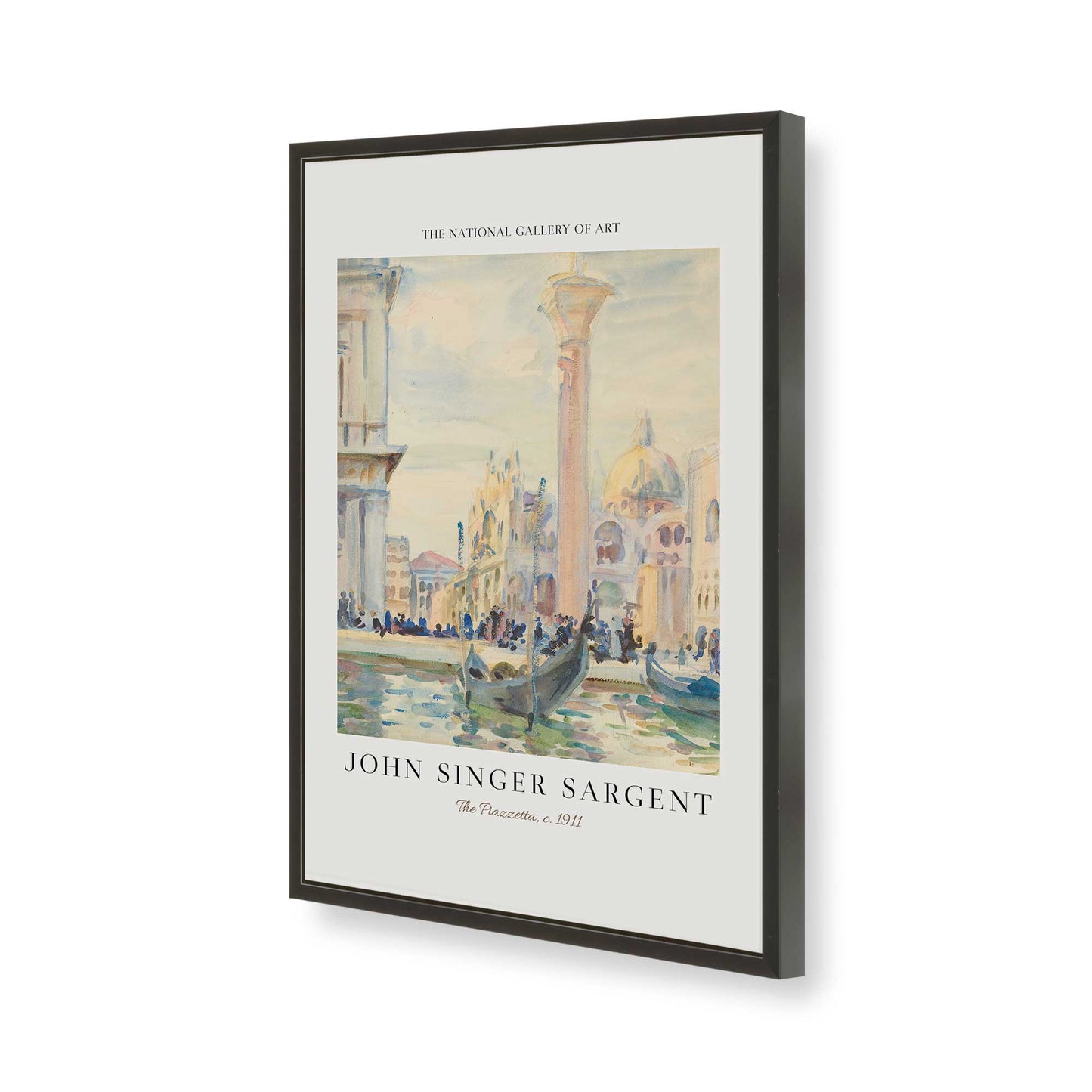 [Color:Satin Black], Picture of art in a Satin Black frame of the corner