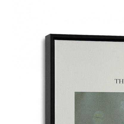 [Color:Satin Black], Picture of art in a Satin Black frame at an angle