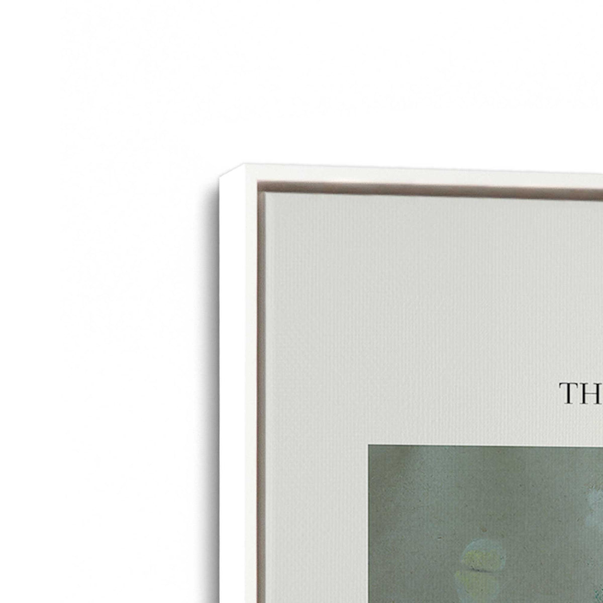 [Color:Opaque White], Picture of art in a White frame at an angle