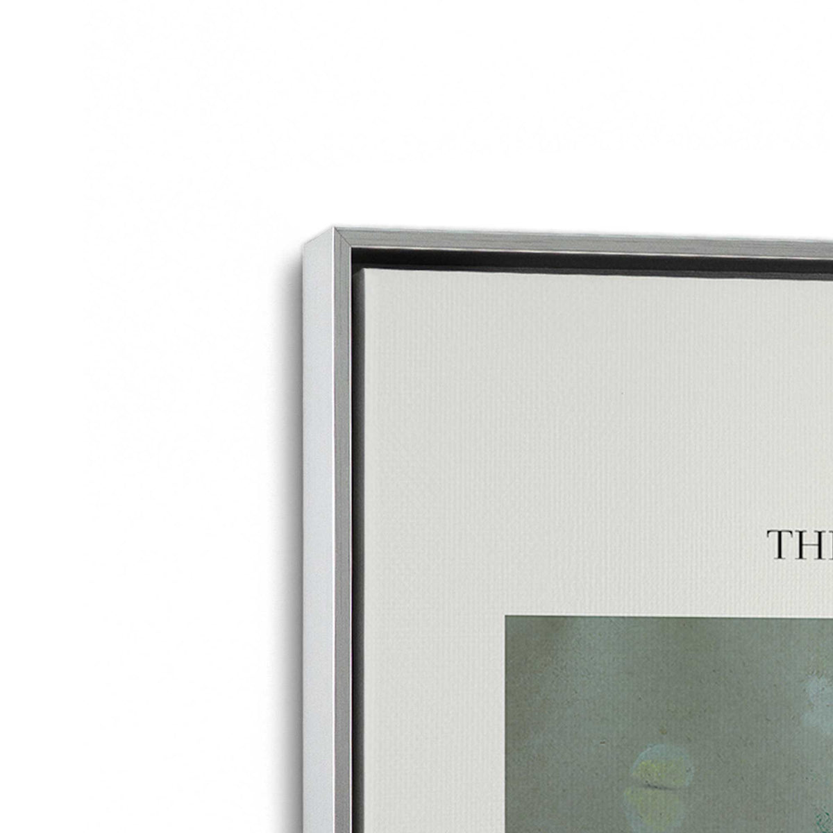 [Color:Polished Chrome], Picture of art in a Polished Chrome frame at an angle