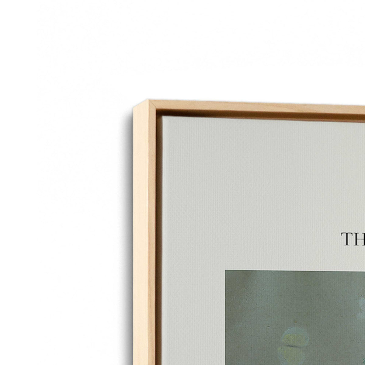 [Color:American Maple], Picture of art in a American Maple frame at an angle