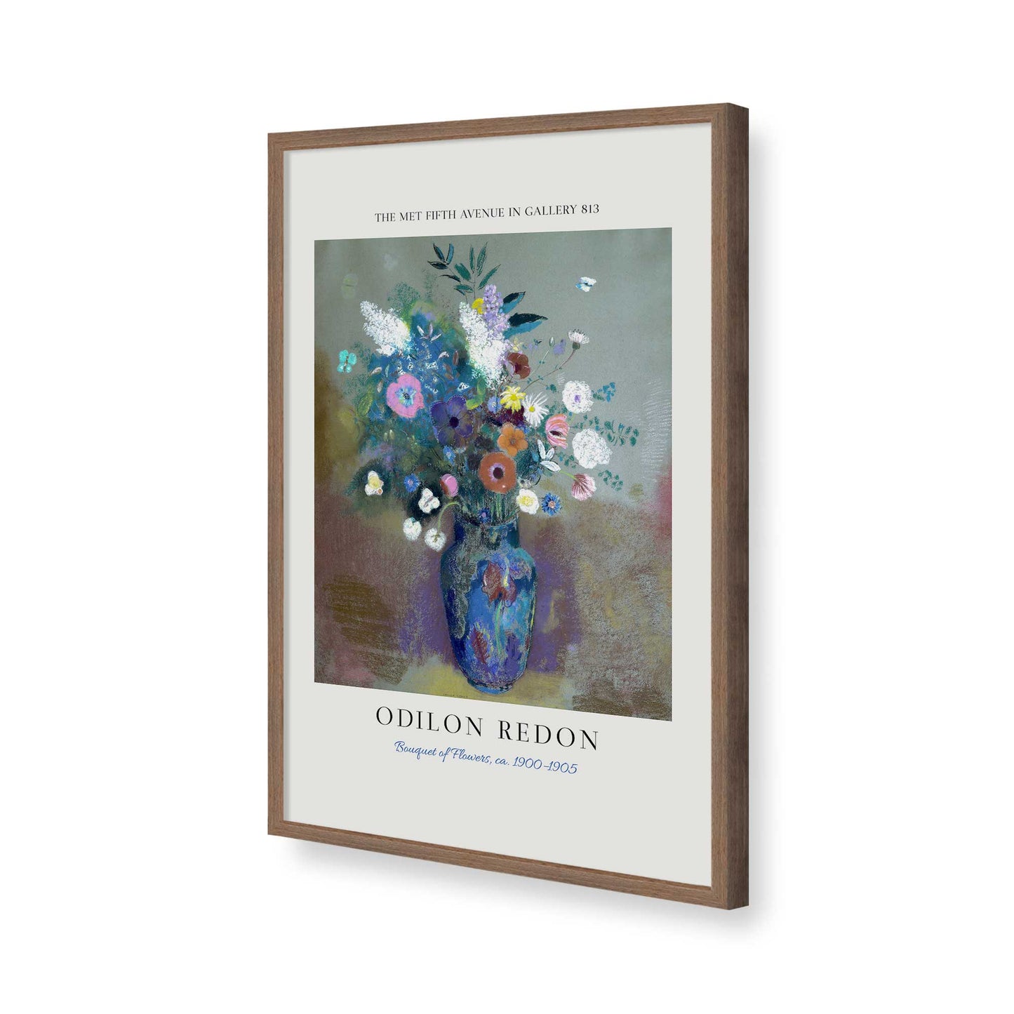 [Color:Walnut], Picture of art in a Walnut frame of the corner