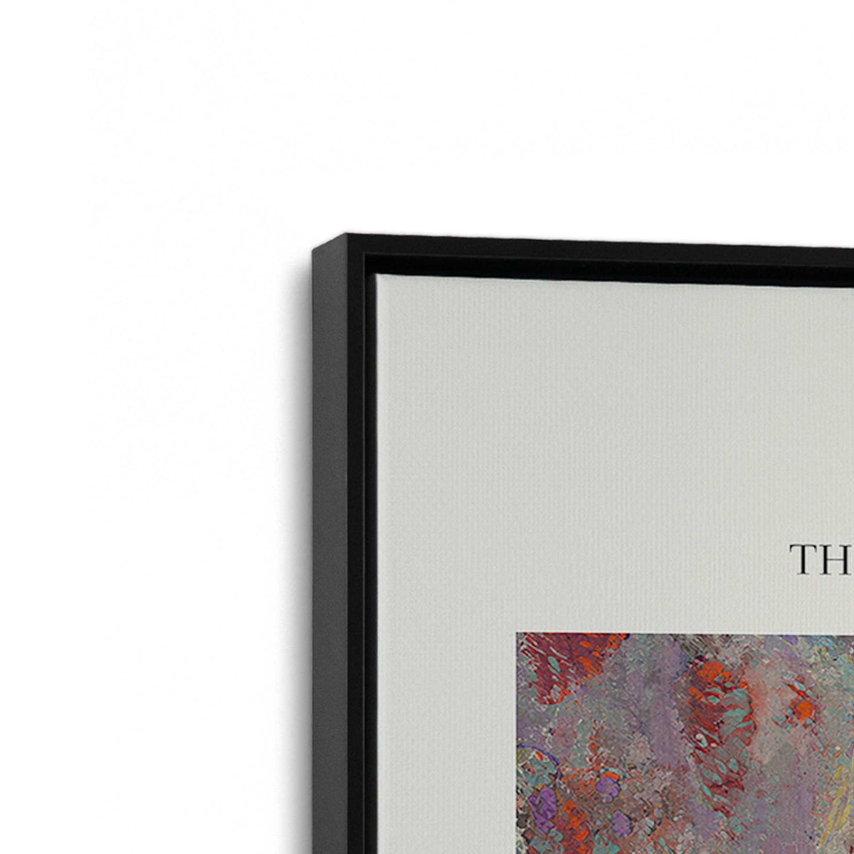 [Color:Satin Black], Picture of art in a Satin Black frame at an angle