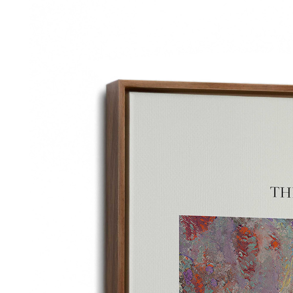 [Color:Walnut], Picture of art in a Walnut frame at an angle