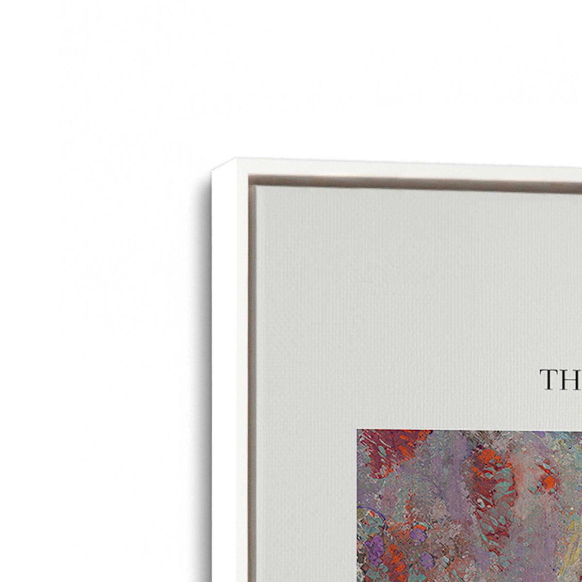 [Color:Opaque White], Picture of art in a White frame at an angle