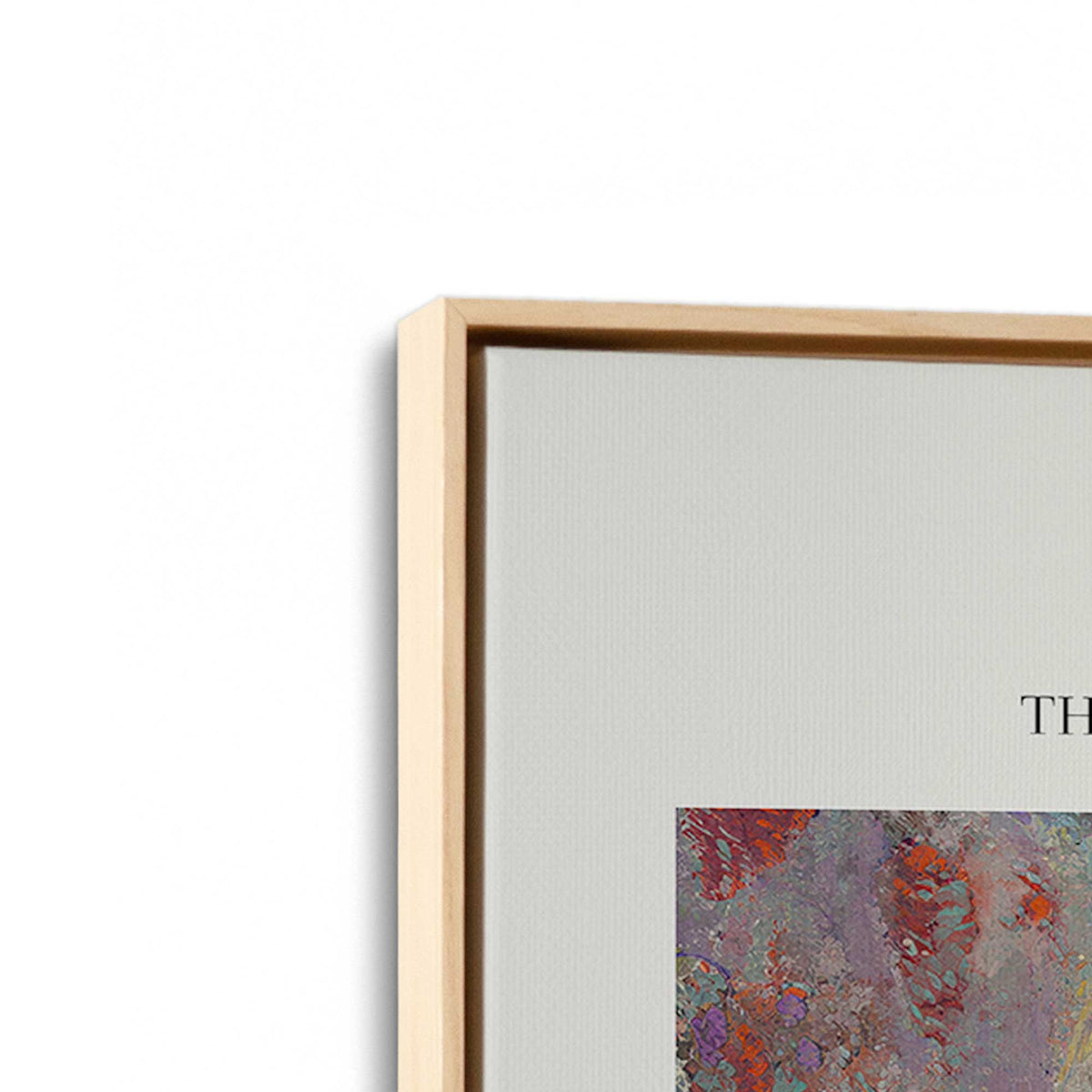[Color:American Maple], Picture of art in a American Maple frame at an angle