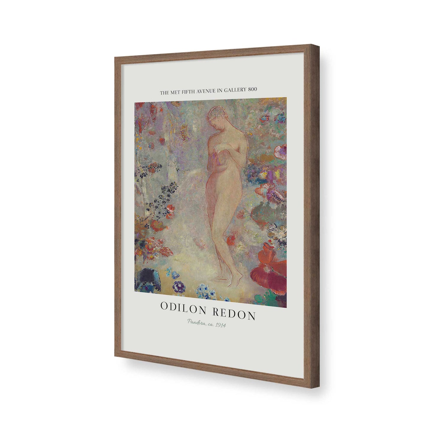 [Color:Walnut], Picture of art in a Walnut frame of the corner
