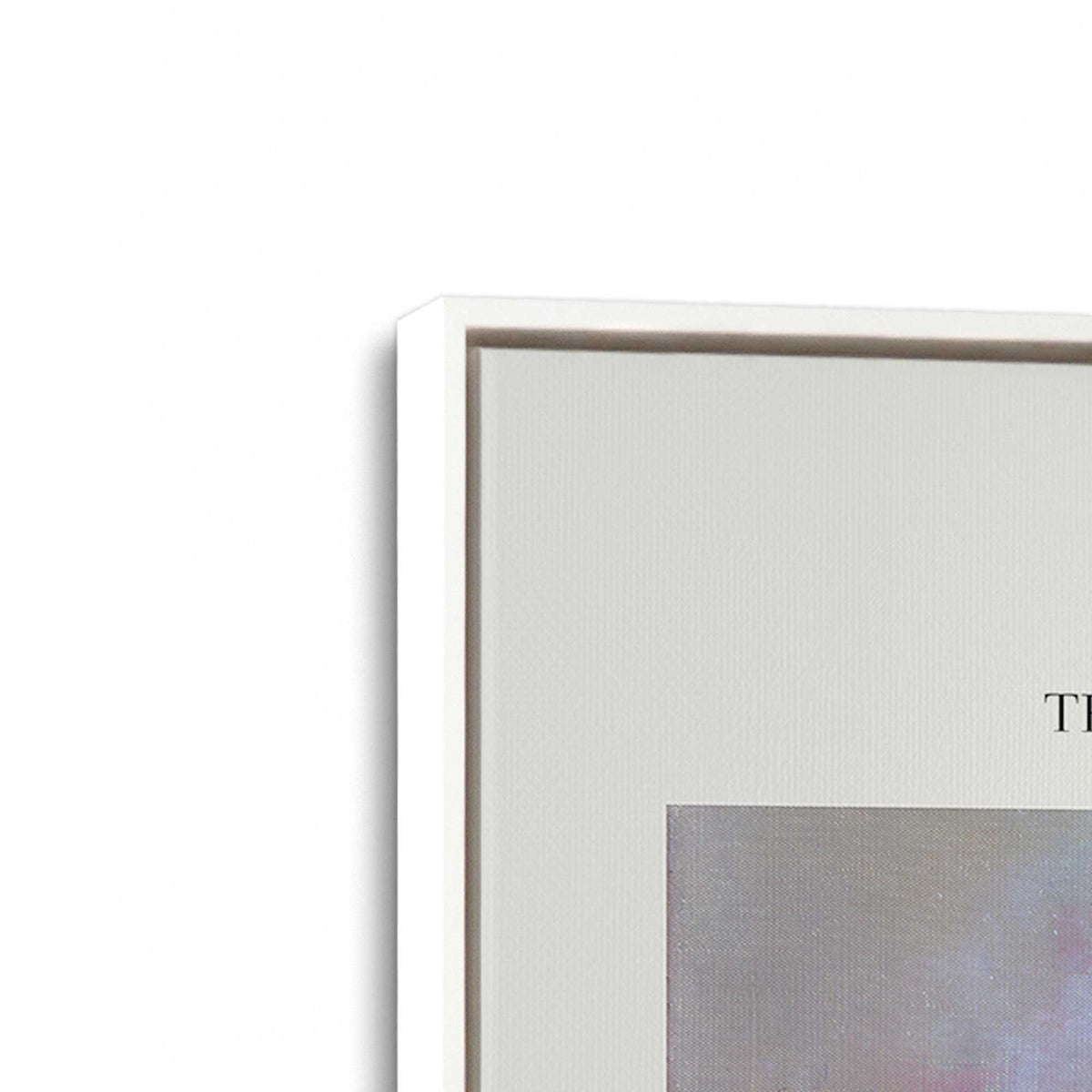 [Color:Opaque White], Picture of art in a White frame at an angle