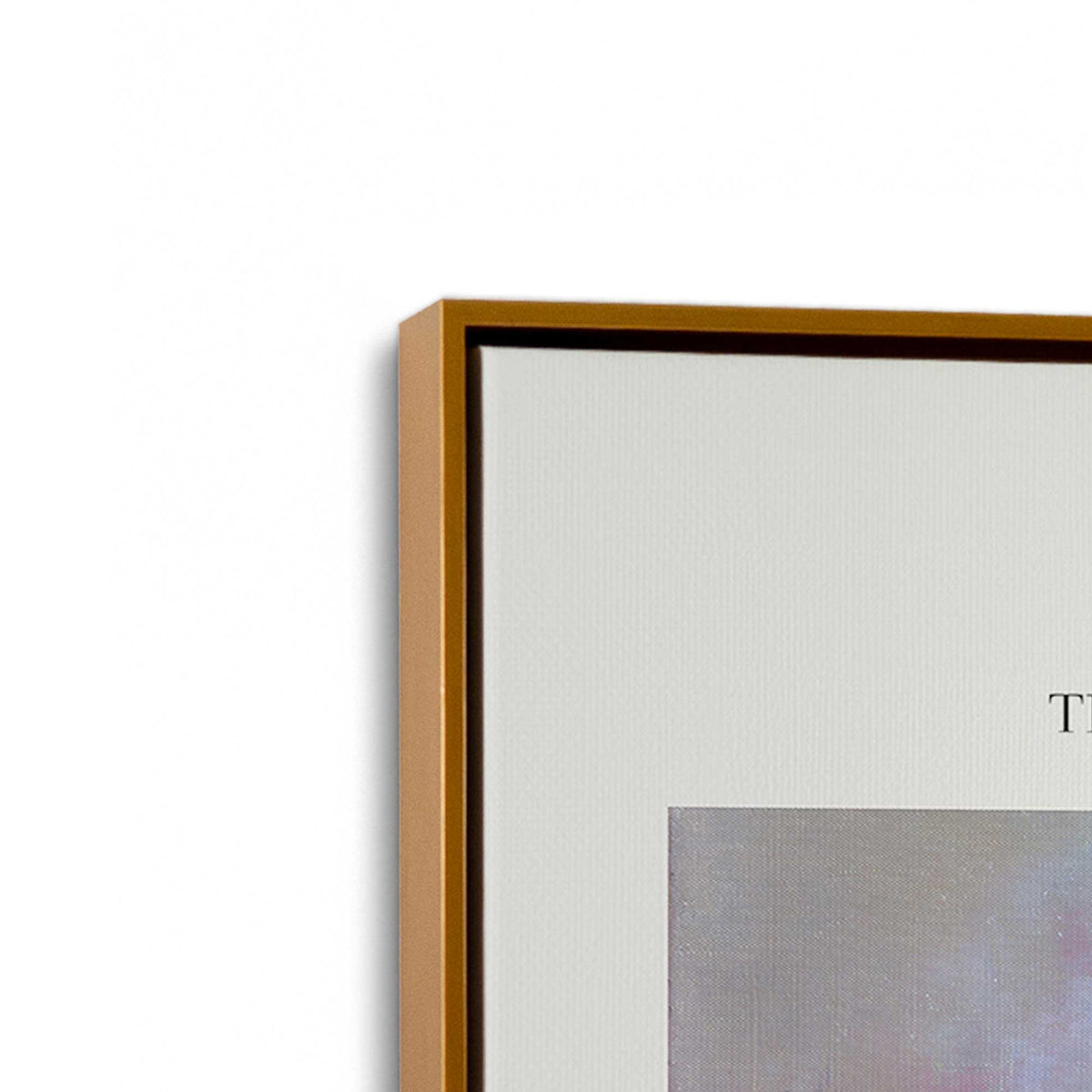 [Color:Polished Gold], Picture of art in a Polished Gold frame at an angle