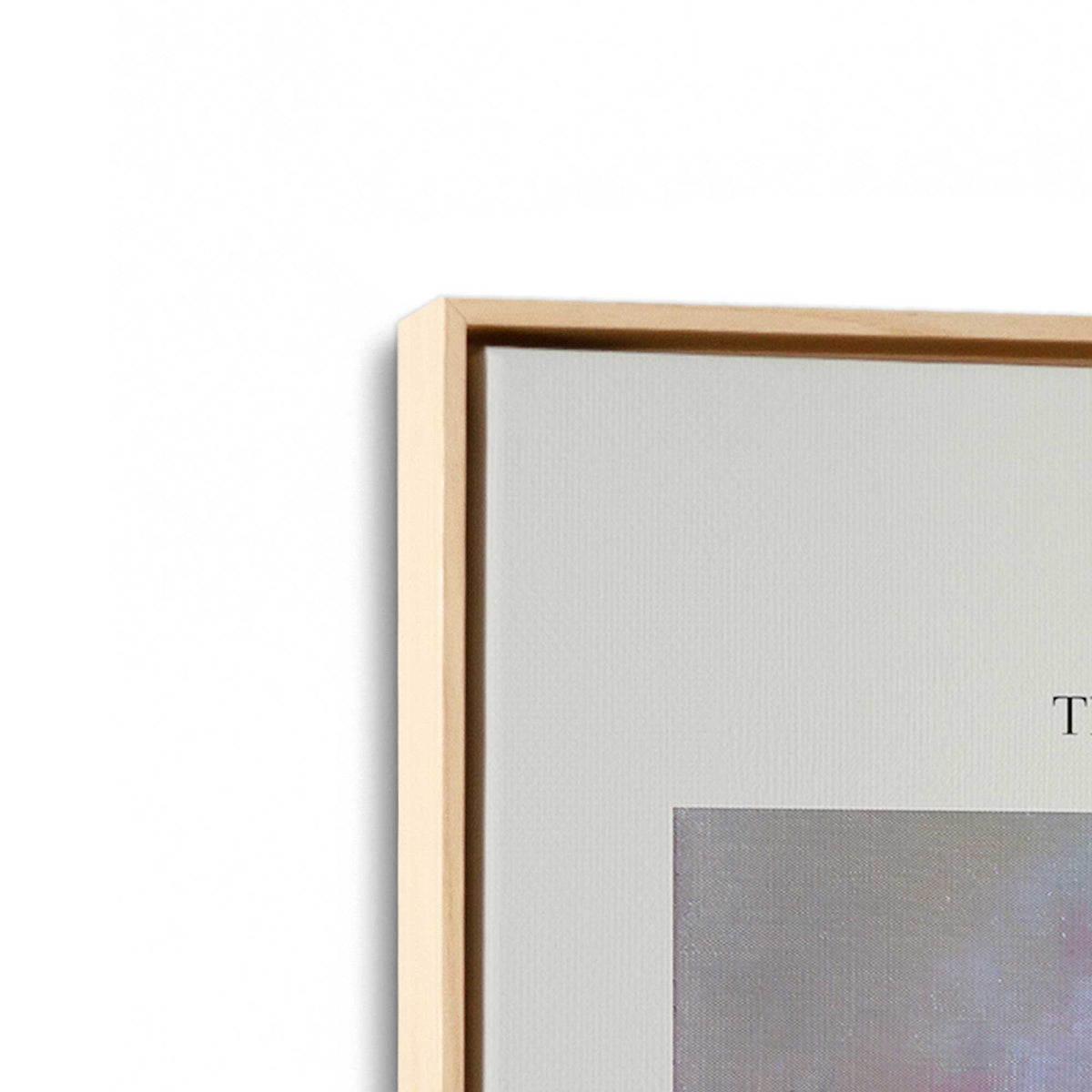 [Color:American Maple], Picture of art in a American Maple frame at an angle