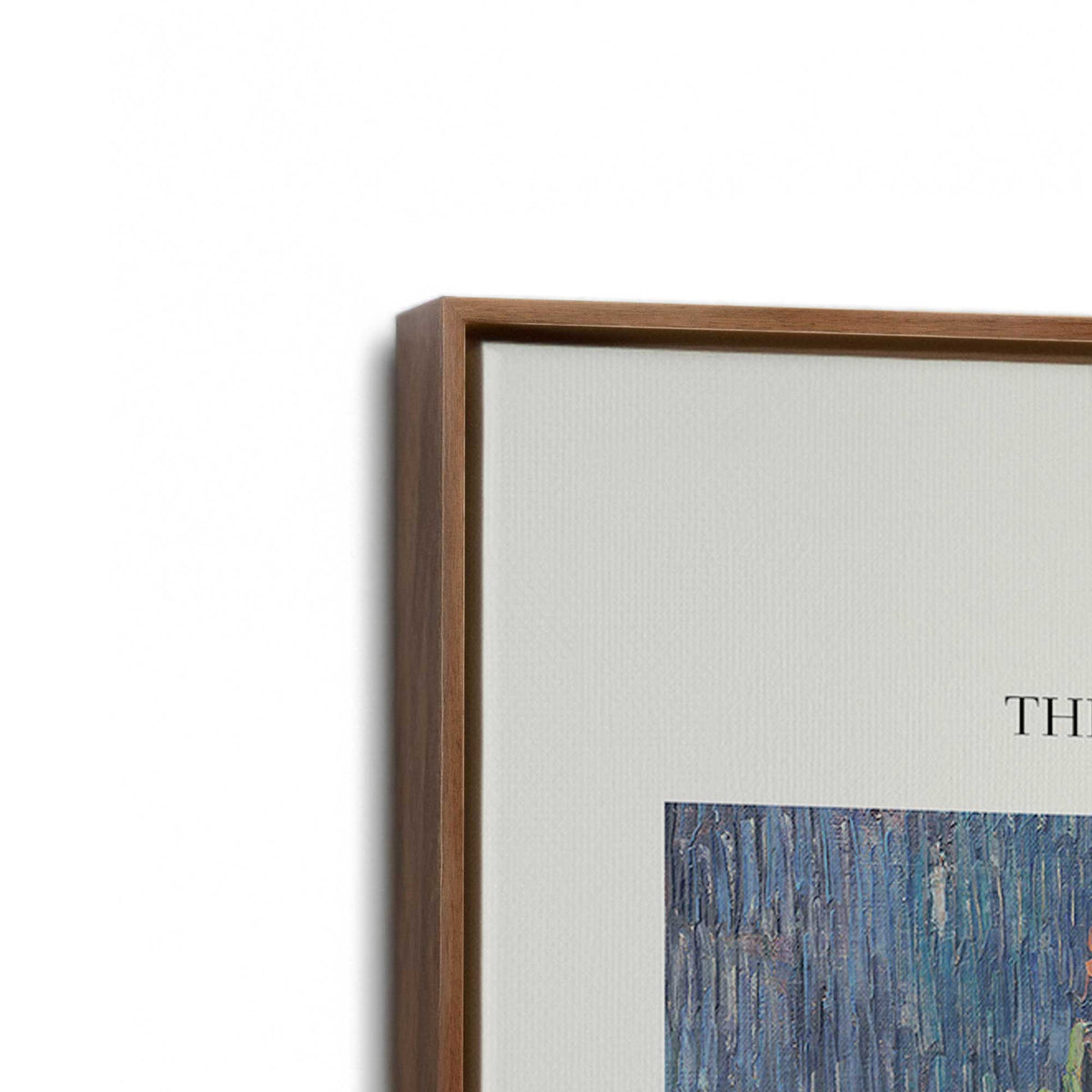 [Color:Walnut], Picture of art in a Walnut frame at an angle