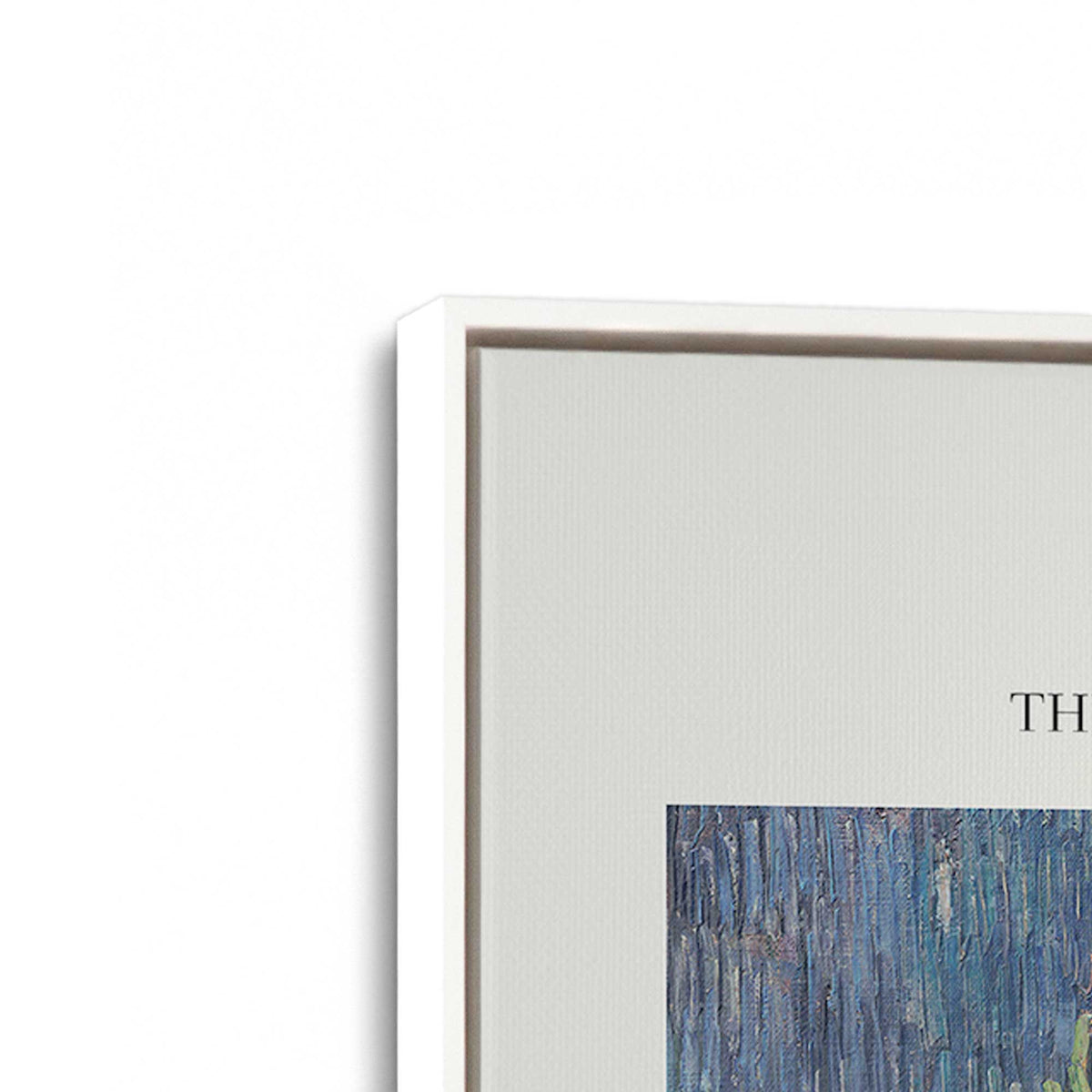 [Color:Opaque White], Picture of art in a White frame at an angle