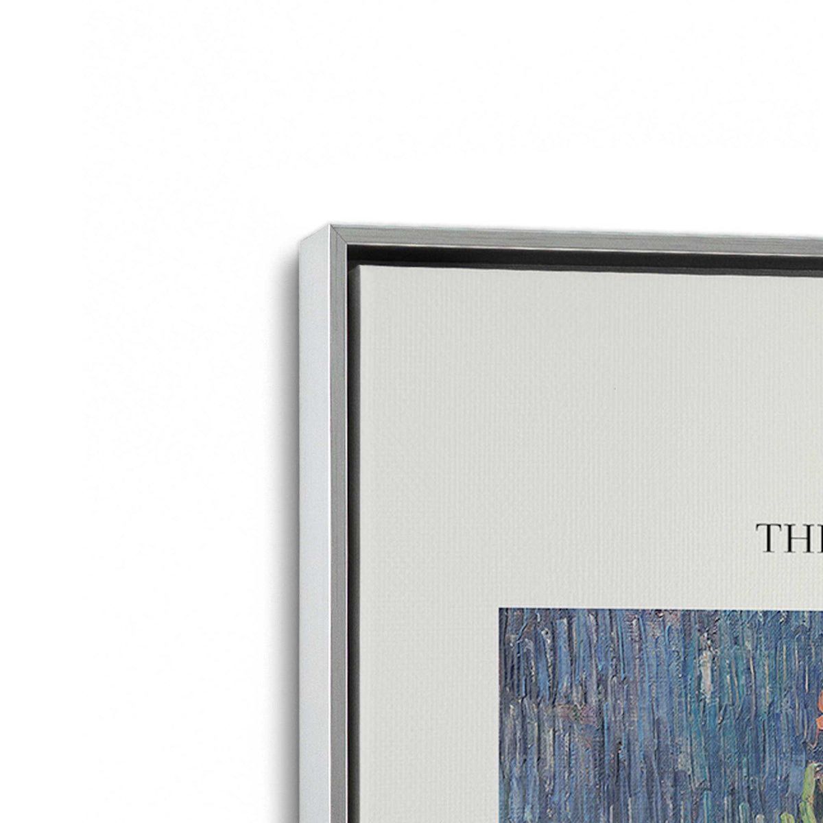 [Color:Polished Chrome], Picture of art in a Polished Chrome frame at an angle
