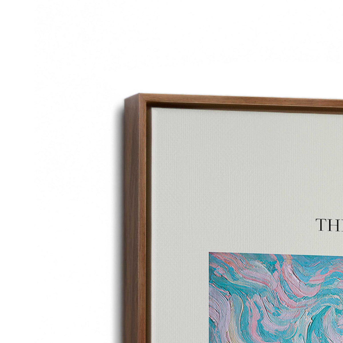 [Color:Walnut], Picture of art in a Walnut frame at an angle