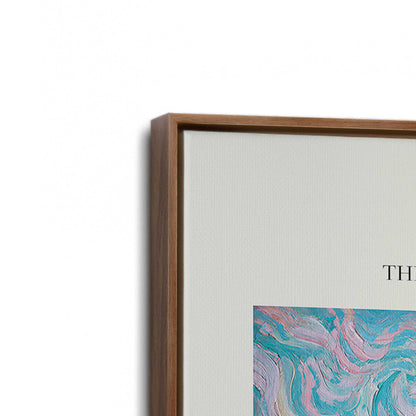 [Color:Walnut], Picture of art in a Walnut frame at an angle