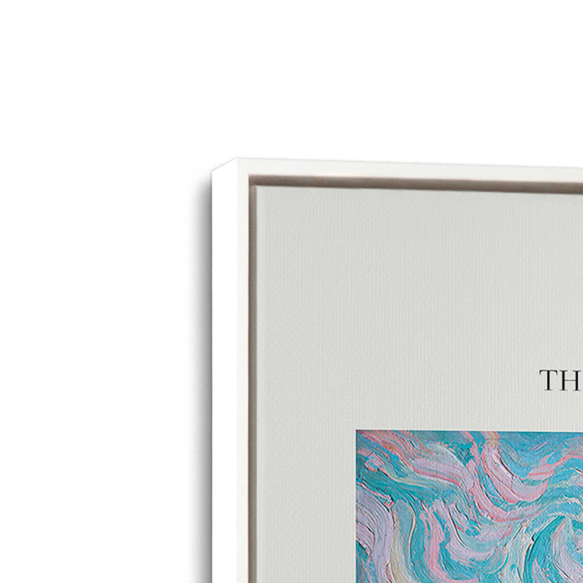 [Color:Opaque White], Picture of art in a White frame at an angle